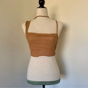 Are You Am I Keller Zebra Cami Crop Top Size small